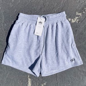 Alo Yoga Women Athletic Cotton Shorts Size Large Grey